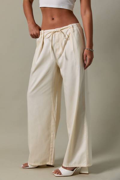Pleated + Tie Butter Pants