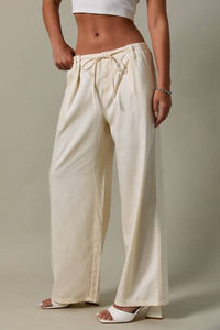 Pleated + Tie Butter Pants