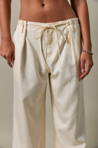 Pleated + Tie Butter Pants