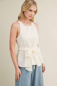 Jolie Cotton Peplum Top