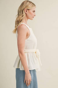 Jolie Cotton Peplum Top