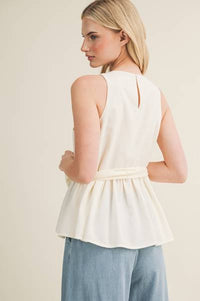 Jolie Cotton Peplum Top
