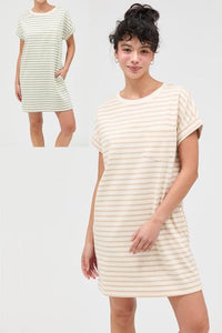 Amora Striped T-Shirt Dress