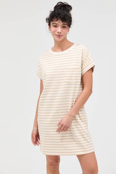 Amora Striped T-Shirt Dress – Vernacular