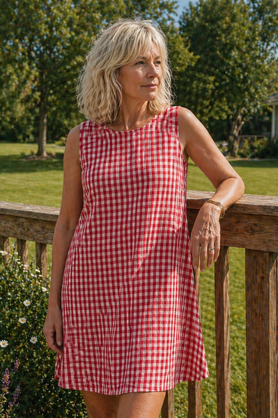 Maggie Cotton Gingham Dress