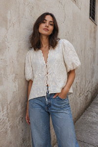Embroidered Floral Top
