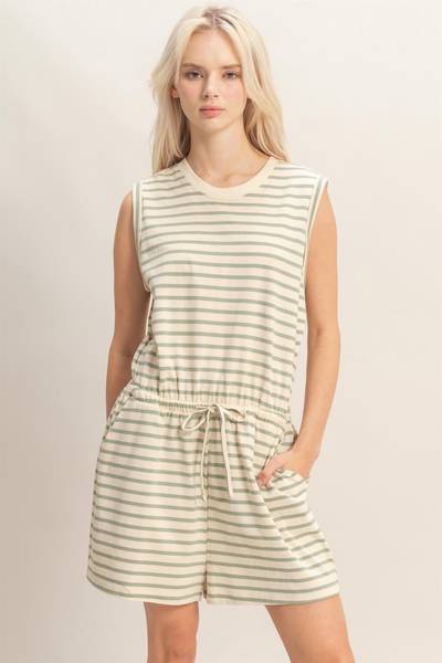 Amora Striped Romper