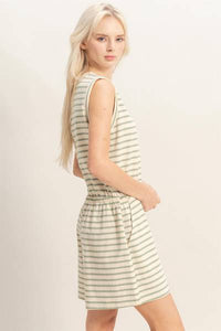 Amora Striped Romper