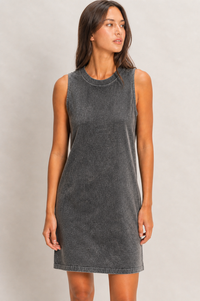 Stone Washed Cotton Tank Dress