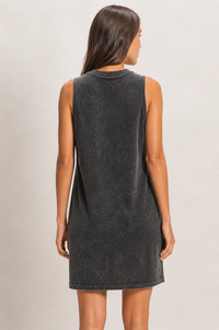 Stone Washed Cotton Tank Dress