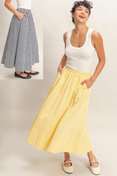 Cotton Striped Skirt