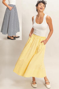 Cotton Striped Skirt