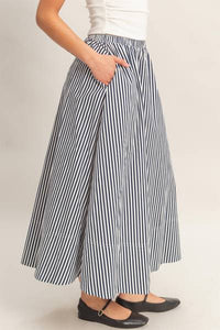 Cotton Striped Skirt