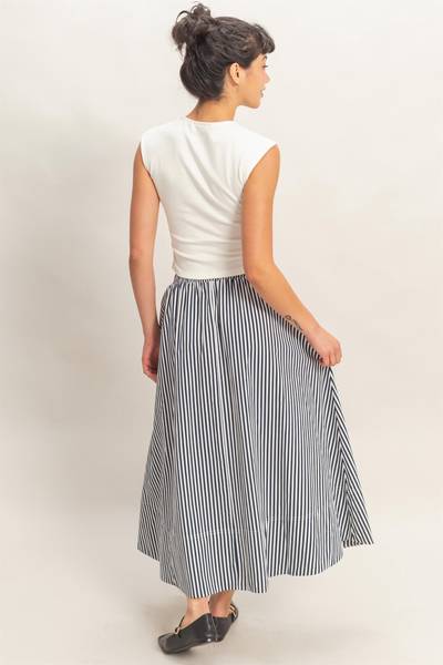 Cotton Striped Skirt