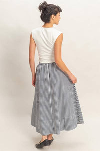 Cotton Striped Skirt