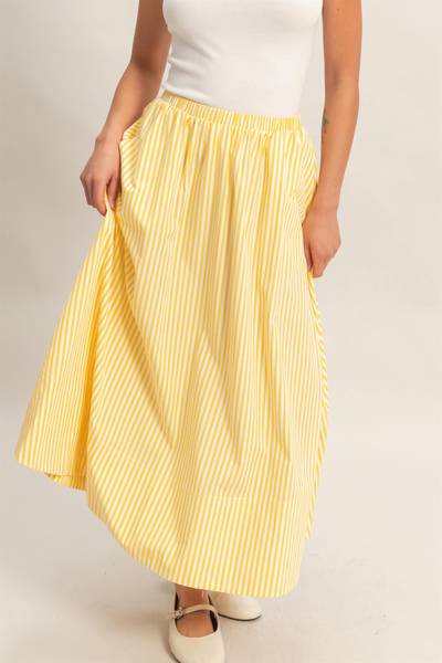 Cotton Striped Skirt