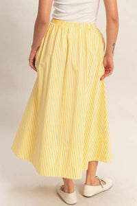 Cotton Striped Skirt