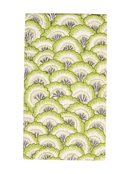 Scallop Green Guest Towels