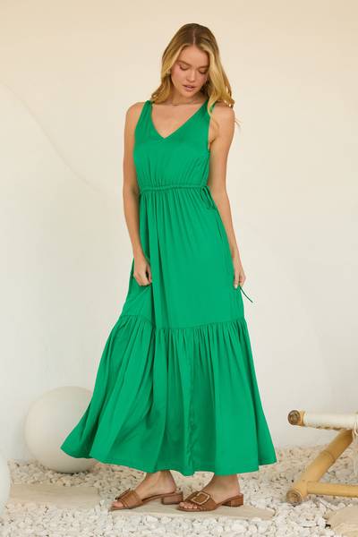 Side Tie V-Neck Dress