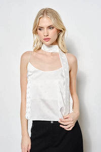 Pauline Satin Scarf Top