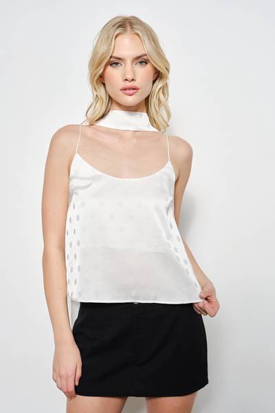 Pauline Satin Scarf Top