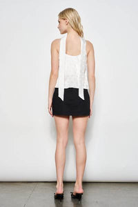 Pauline Satin Scarf Top