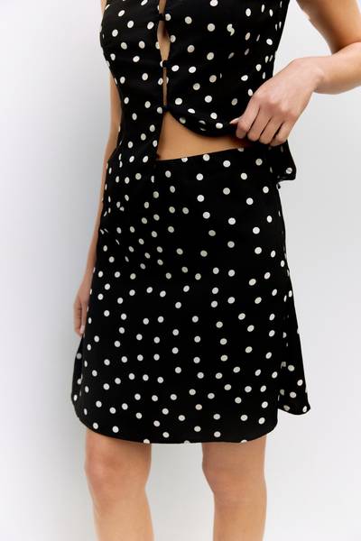Kelly Polka Dot Skirt