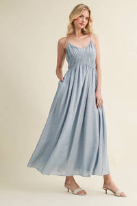 Moss Gathered Dress