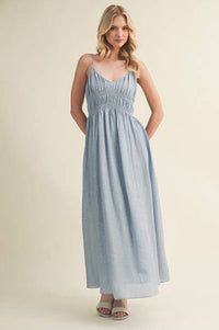 Moss Gathered Dress