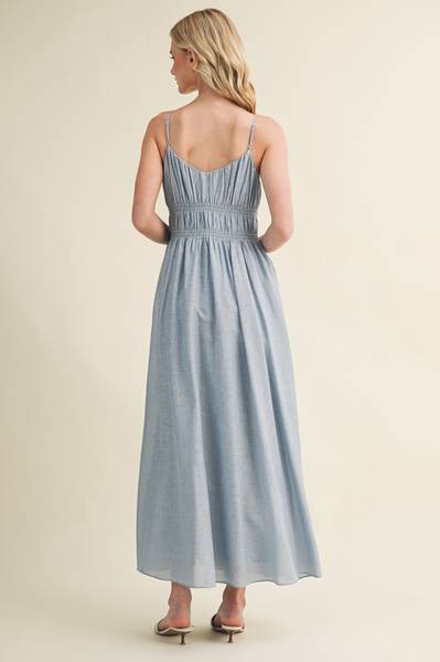 Moss Gathered Dress