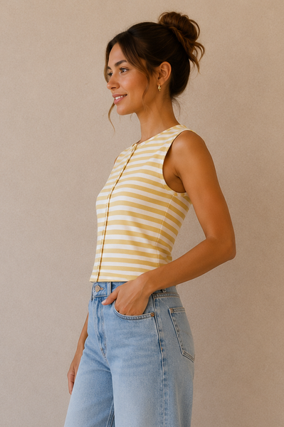Nantucket Button Top