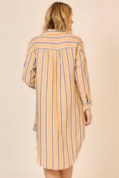 Malibu Striped Shirt Dress