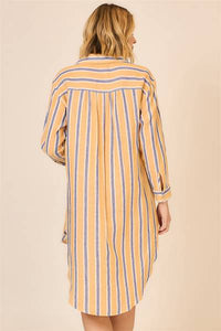 Malibu Striped Shirt Dress