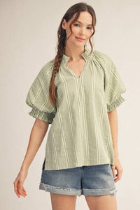 Verdant Puff Sleeve Top