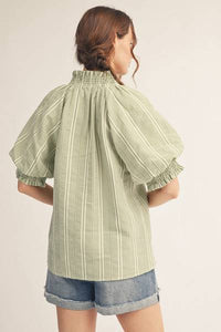 Verdant Puff Sleeve Top