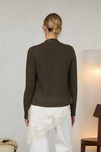 Sasha Faux Leather Cardigan