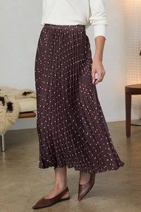 Pleated Polka Dot Skirt