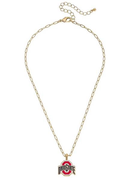 Ohio State Enamel Necklace