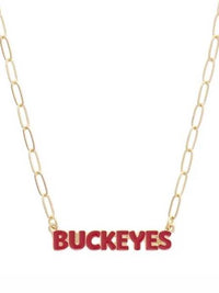 Buckeyes Nameplate Necklace
