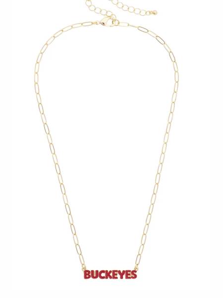 Buckeyes Nameplate Necklace