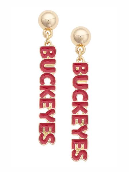 Ohio State Buckeyes Nameplate Earrings