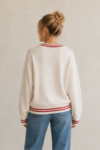 Ohio State Striped Crew Sweater