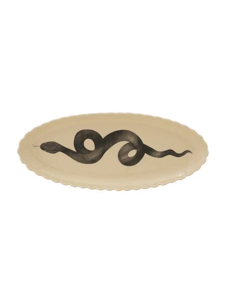 Stoneware Scalloped Snake Platter