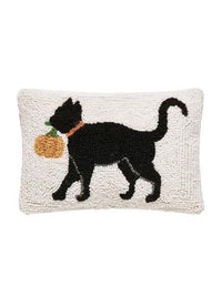 Pumpkin Cat Hook Pillow
