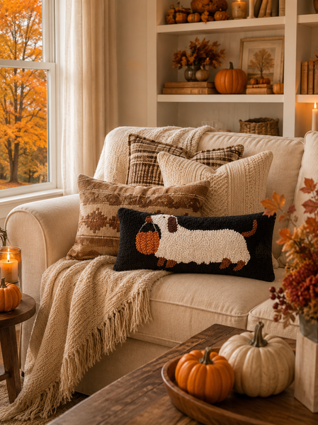Halloween Dachshund Hook Pillow
