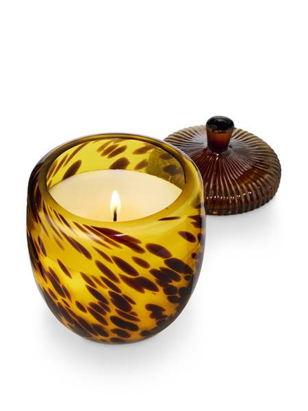 Woodfire Glass Acorn Candle