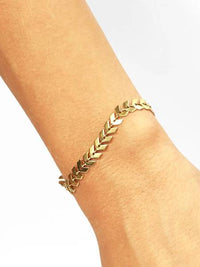 18K Plated Chevron Chain Bracelet