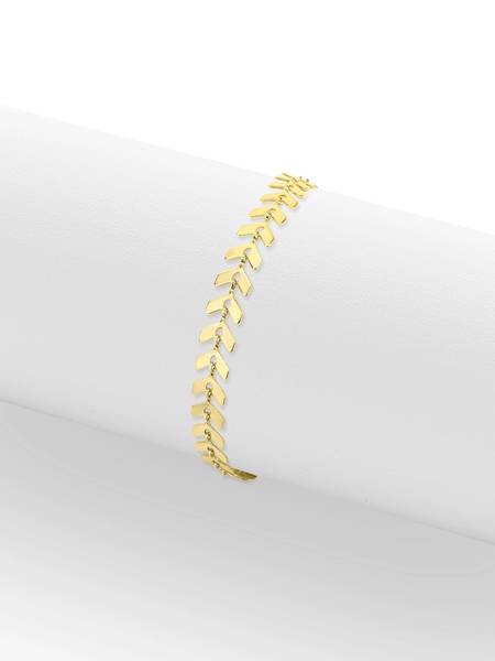 18K Plated Chevron Chain Bracelet
