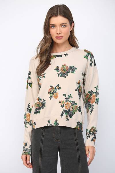 Reverse Printed Crew Sweater
