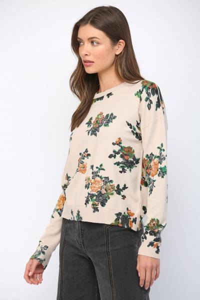 Reverse Printed Crew Sweater